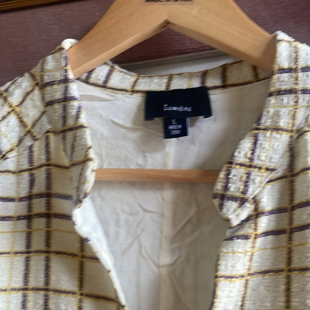 Lumière Plaid V-Neck Dress - Picture 6 of 11